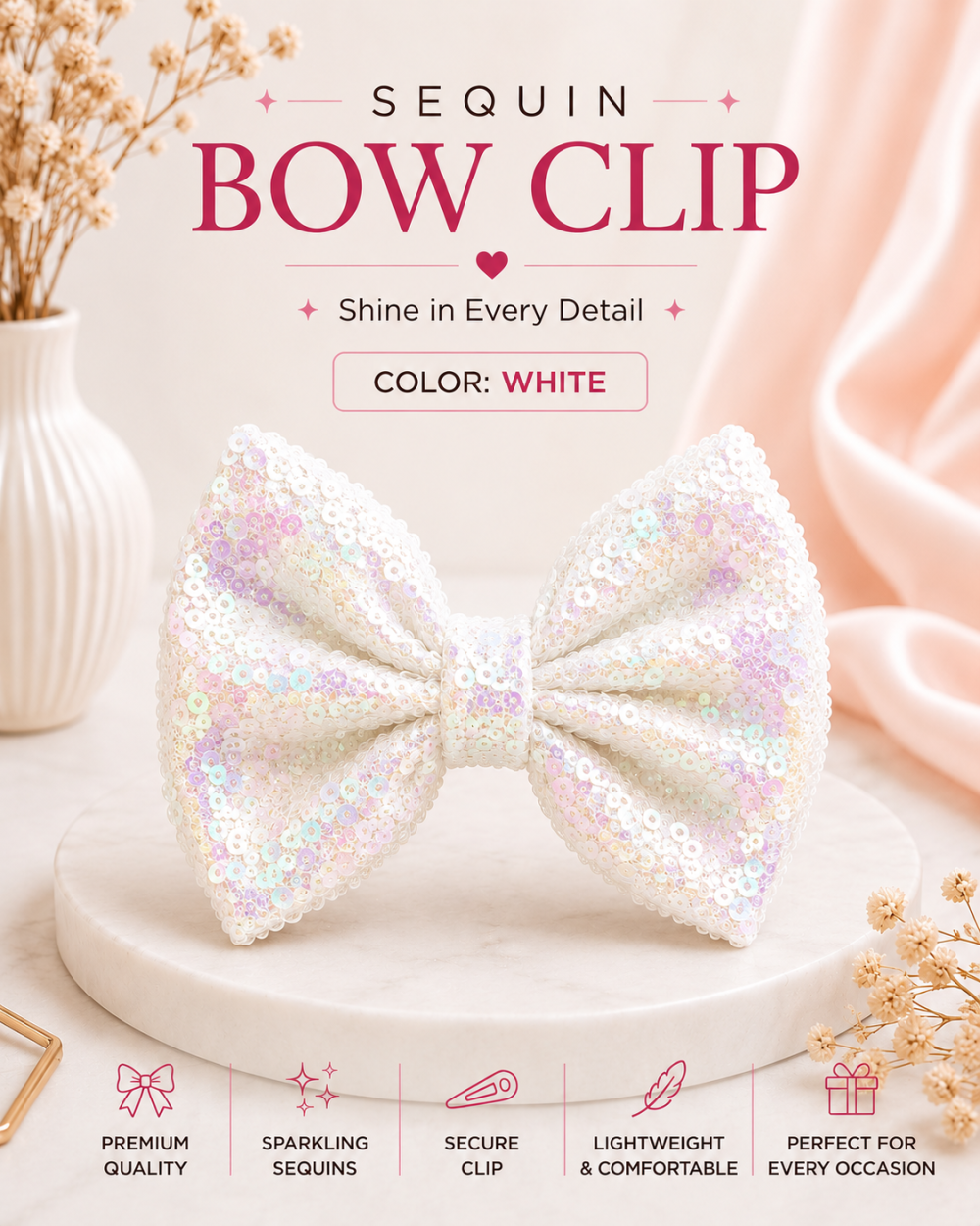 Sequin Bow