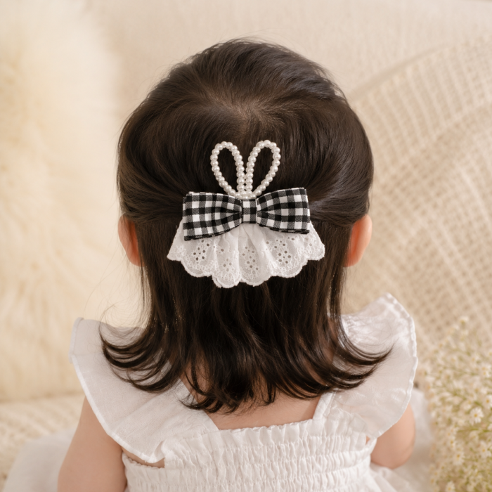 Bunny Lace Bow Clip