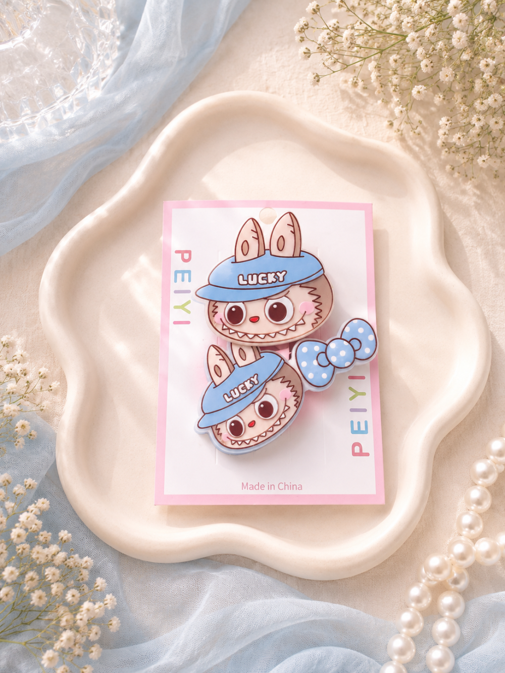 Labubu charm Clips