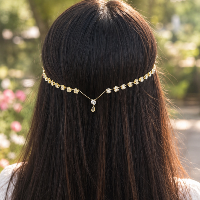 Aurora Crystal Drop Hairlet