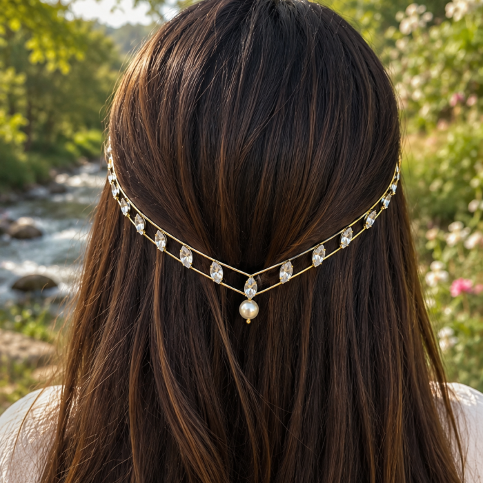 Celeste Pearl Cascade Hairlet