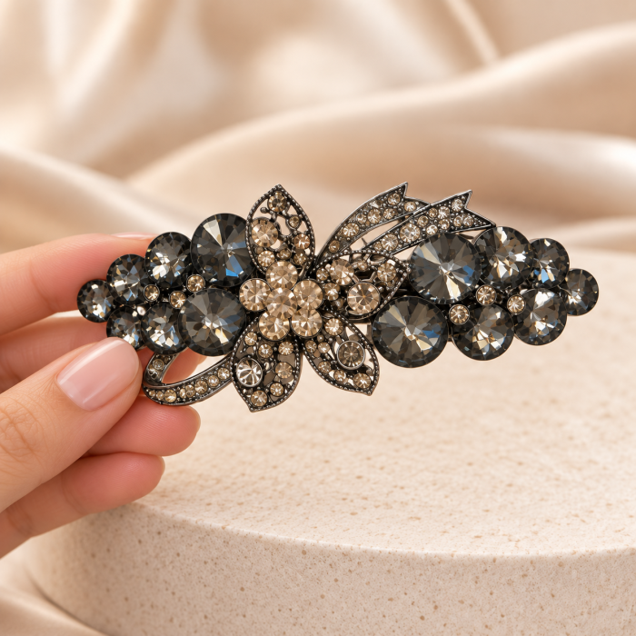 Moonlit Garden Crystal Barrette