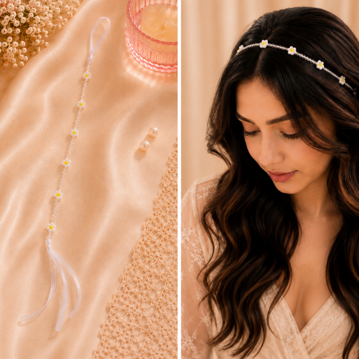 Daisy Drop hair tie